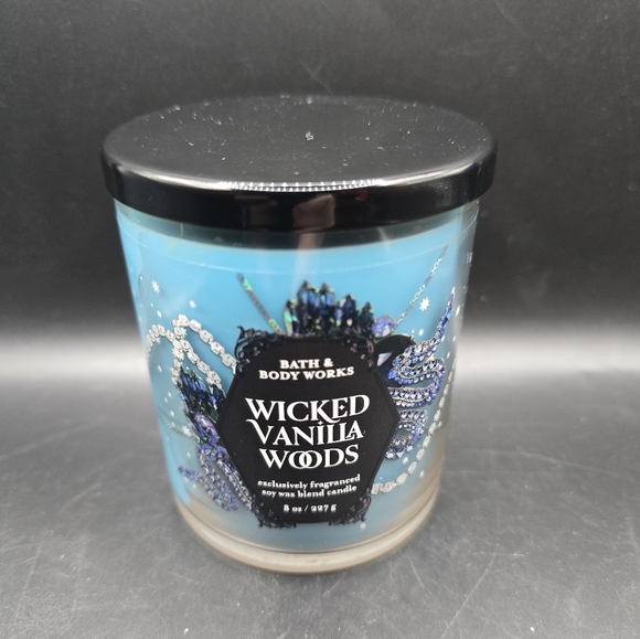 New Unused Wicked Vanilla Woods Jar Candle Single Wick Bath and Body Works 8oz - Picture 5 of 7